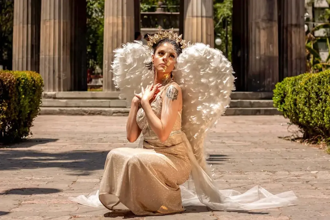 Performer with Angel Wings